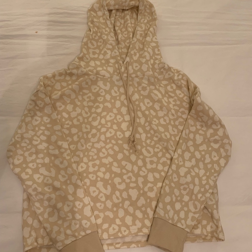 Yellow cheetah print hoodie